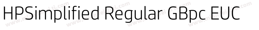 HPSimplified Regular GBpc EUC H字体转换